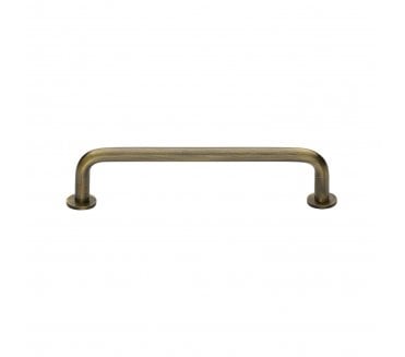 Heritage Brass C2156 D-Shaped Cabinet Pull Handles With Circular Roses - Antique Brass