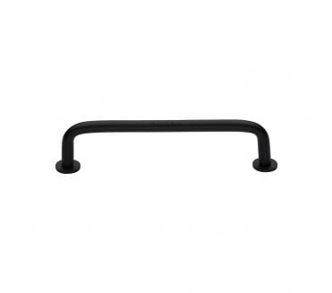Heritage Brass C2156 D-Shaped Cabinet Pull Handles With Circular Roses - Matt Black