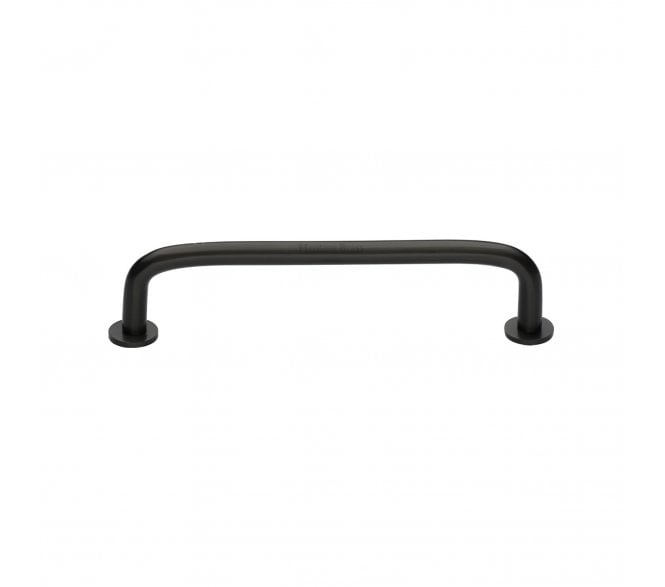 Heritage Brass C2156 D-Shaped Cabinet Pull Handles With Circular Roses - Matt Bronze
