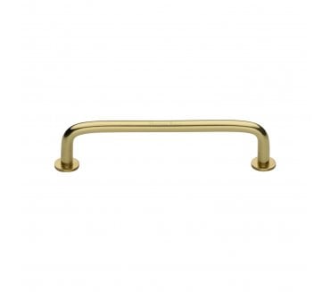 Heritage Brass C2156 D-Shaped Cabinet Pull Handles With Circular Roses - Polished Brass
