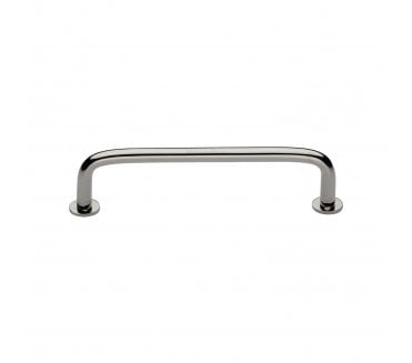 Heritage Brass C2156 D-Shaped Cabinet Pull Handles With Circular Roses - Polished Nickel