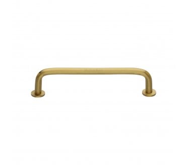 Heritage Brass C2156 D-Shaped Cabinet Pull Handles With Circular Roses - Satin Brass