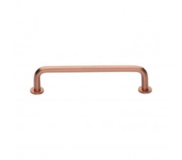 Heritage Brass C2156 D-Shaped Cabinet Pull Handles With Circular Roses - Satin Rose Gold
