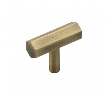 Heritage Brass C2235 Hexagon T-Shaped Cabinet Knob - Antique Brass