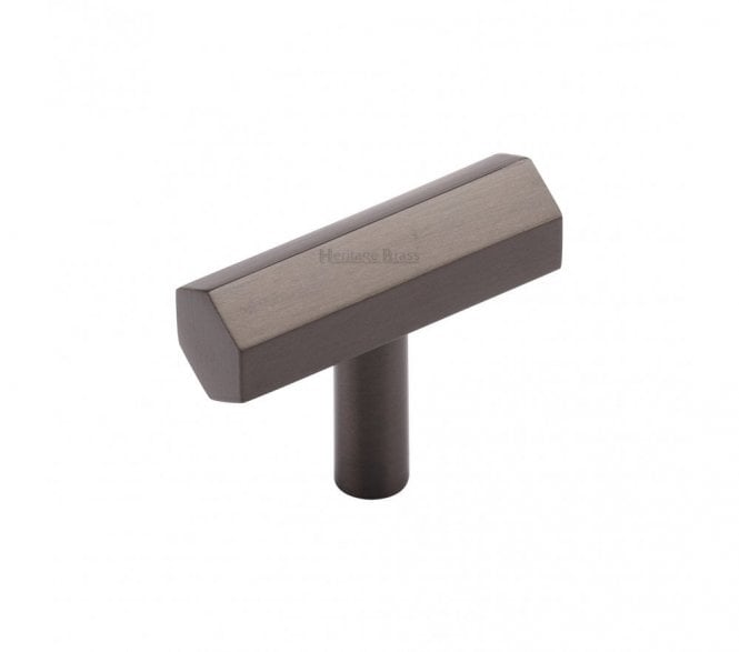 Heritage Brass C2235 Hexagon T-Shaped Cabinet Knob - Matt Bronze