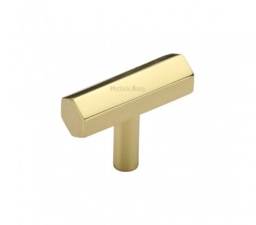 Heritage Brass C2235 Hexagon T-Shaped Cabinet Knob - Polished Brass
