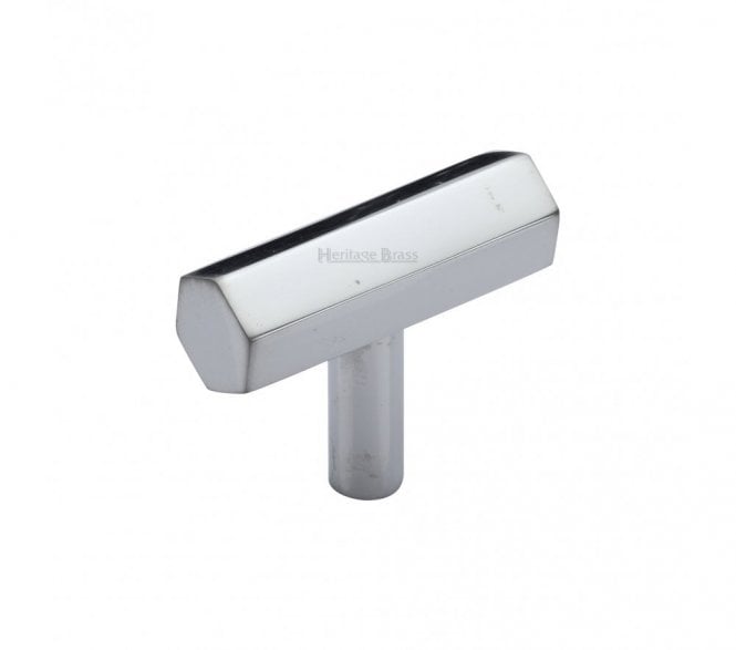 Heritage Brass C2235 Hexagon T-Shaped Cabinet Knob - Polished Chrome
