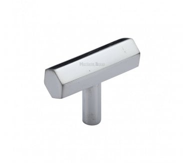 Heritage Brass C2235 Hexagon T-Shaped Cabinet Knob - Polished Chrome