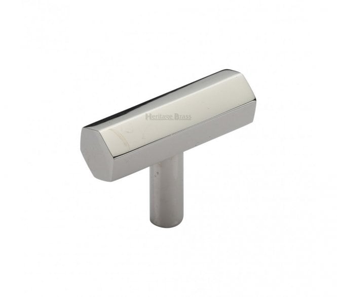 Heritage Brass C2235 Hexagon T-Shaped Cabinet Knob - Polished Nickel