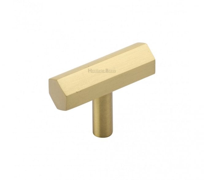 Heritage Brass C2235 Hexagon T-Shaped Cabinet Knob - Satin Brass