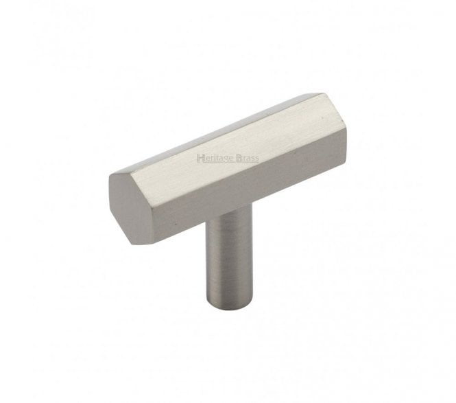 Heritage Brass C2235 Hexagon T-Shaped Cabinet Knob - Satin Nickel