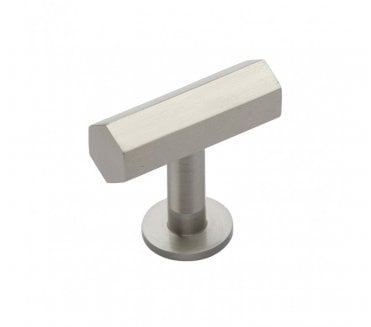 Heritage Brass C2239 Hexagonal T-Bar Cabinet Knob with Circular Rose 41mm - Satin Nickel