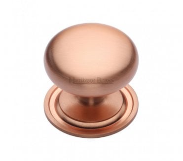Heritage Brass C2240 Victorian Mushroom Cabinet Knobs - Satin Rose Gold