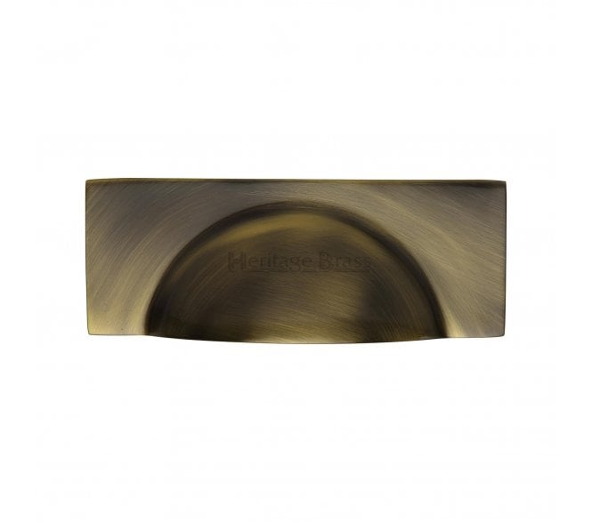 Heritage Brass C2746 Square Half Moon Drawer Cup Pull - Antique Brass