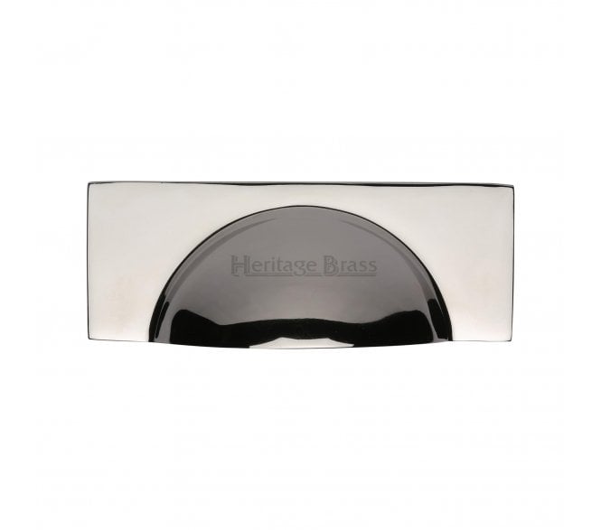 Heritage Brass C2746 Square Half Moon Drawer Cup Pull - Polished Nickel