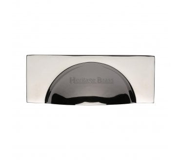 Heritage Brass C2746 Square Half Moon Drawer Cup Pull - Polished Nickel
