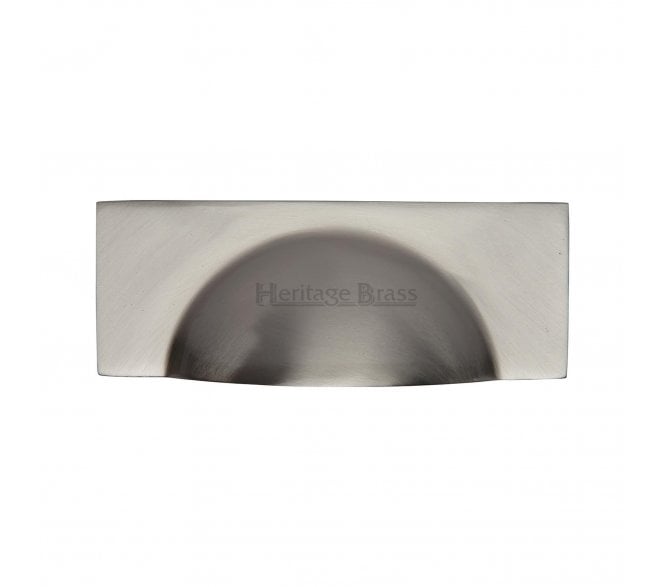 Heritage Brass C2746 Square Half Moon Drawer Cup Pull - Satin Nickel