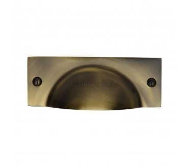 Heritage Brass C2762 Square Half Moon Drawer Cup Pull - Antique Brass