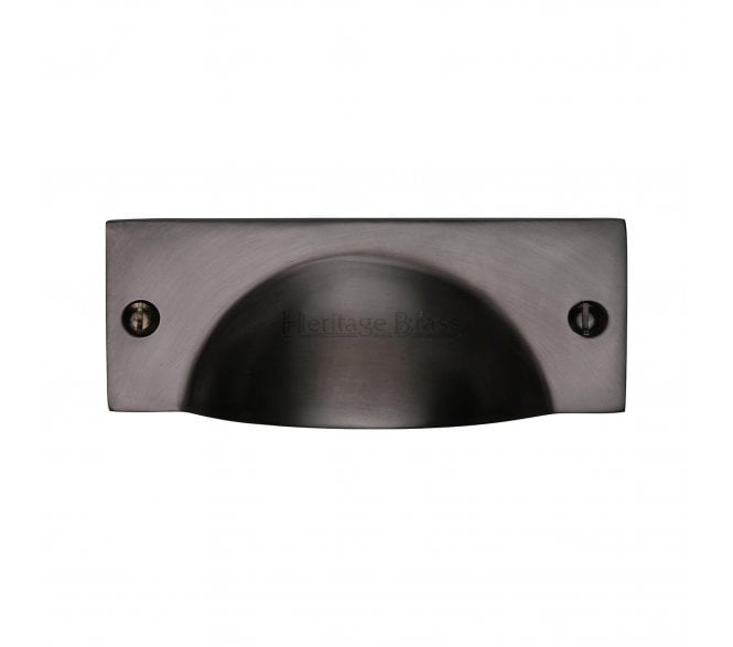 Heritage Brass C2762 Square Half Moon Drawer Cup Pull - Matt Bronze