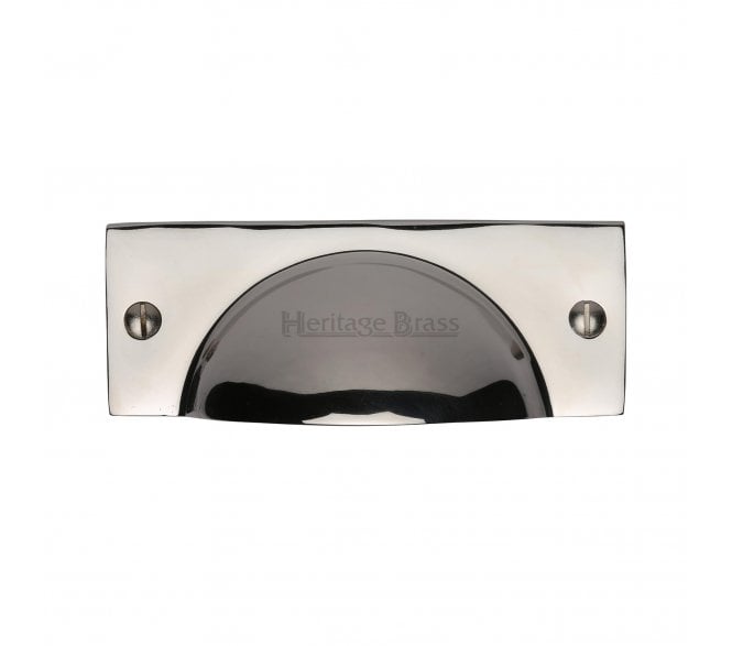Heritage Brass C2762 Square Half Moon Drawer Cup Pull - Polished Nickel