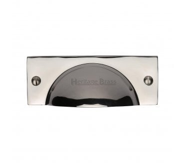 Heritage Brass C2762 Square Half Moon Drawer Cup Pull - Polished Nickel