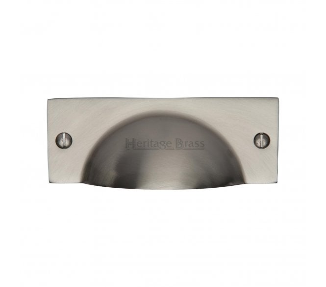 Heritage Brass C2762 Square Half Moon Drawer Cup Pull - Satin Nickel