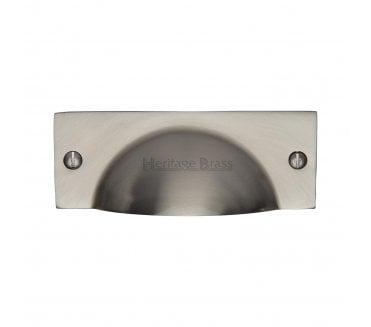 Heritage Brass C2762 Square Half Moon Drawer Cup Pull - Satin Nickel