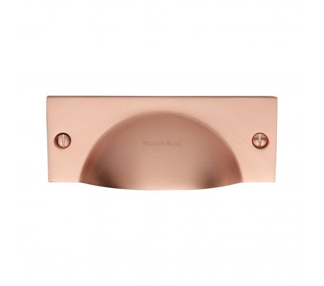 Heritage Brass C2762 Square Half Moon Drawer Cup Pull - Satin Rose Gold