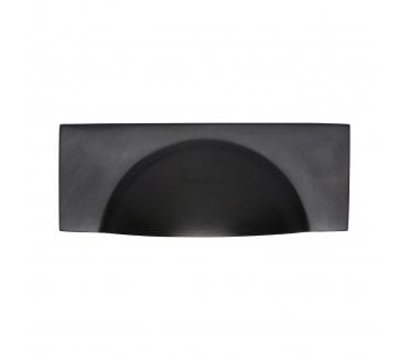 Heritage Brass C2764 Square Half Moon Drawer Cup Pull - Matt Black