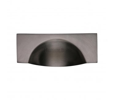 Heritage Brass C2764 Square Half Moon Drawer Cup Pull - Matt Bronze