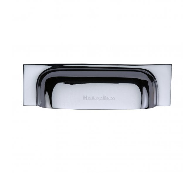 Heritage Brass C2766-152 Square Drawer Cup Pull - Polished Chrome