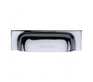 Heritage Brass C2766-152 Square Drawer Cup Pull - Polished Chrome