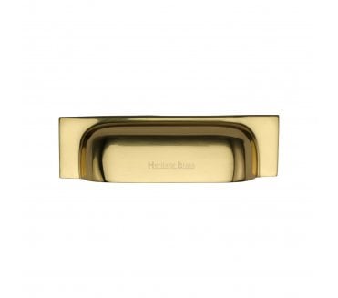 Heritage Brass C2766 Square Drawer Cup Pull - Polished Brass