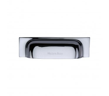 Heritage Brass C2766 Square Drawer Cup Pull - Polished Chrome