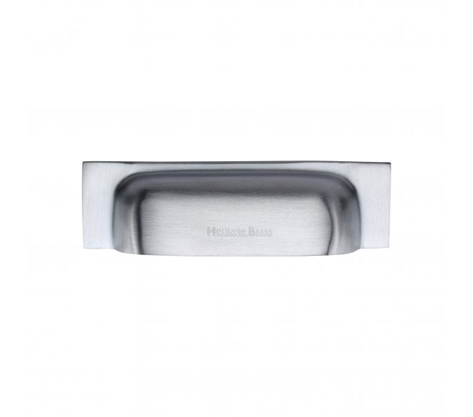 Heritage Brass C2766 Square Drawer Cup Pull - Satin Chrome