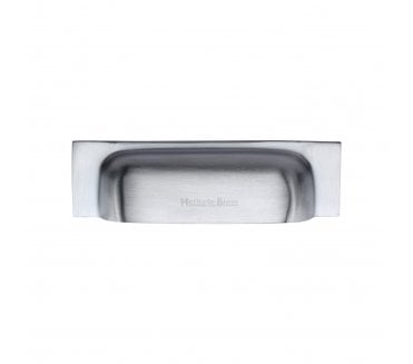 Heritage Brass C2766 Square Drawer Cup Pull - Satin Chrome