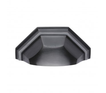 Heritage Brass C2768 Art Deco Drawer Cup Pull - Matt Black
