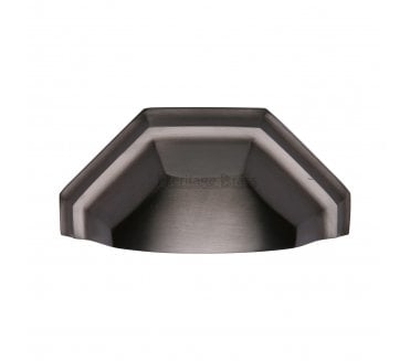 Heritage Brass C2768 Art Deco Drawer Cup Pull - Matt Bronze