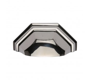 Heritage Brass C2768 Art Deco Drawer Cup Pull - Polished Nickel