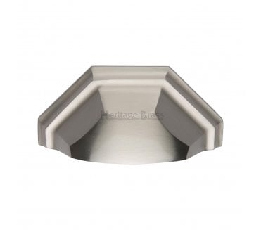 Heritage Brass C2768 Art Deco Drawer Cup Pull - Satin Nickel