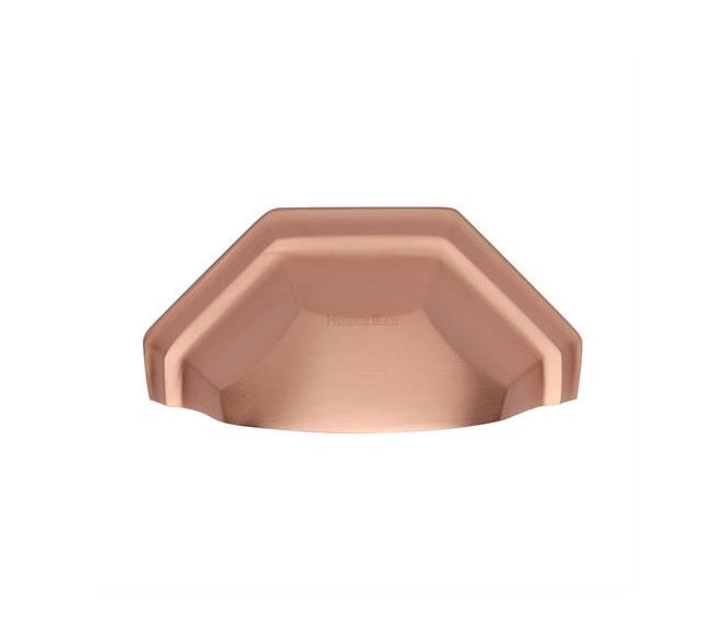 Heritage Brass C2768 Art Deco Drawer Cup Pull - Satin Rose Gold