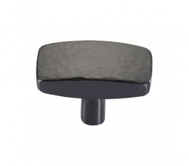 Heritage Brass C3386 Hammered Rectangular Cabinet Knobs - Matt Bronze