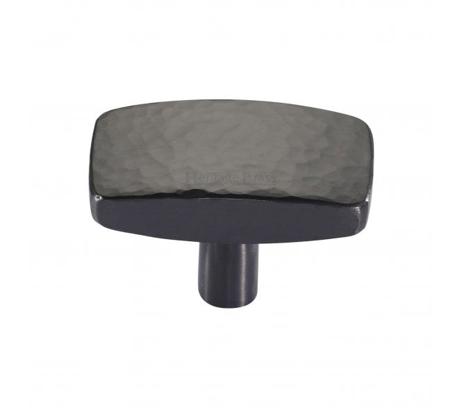 Heritage Brass C3386 Hammered Rectangular Cabinet Knobs - Matt Bronze
