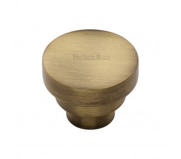 Heritage Brass C3624 Art Deco Round Cabinet Knobs - Antique Brass