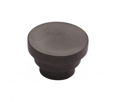 Heritage Brass C3624 Art Deco Round Cabinet Knobs - Matt Bronze