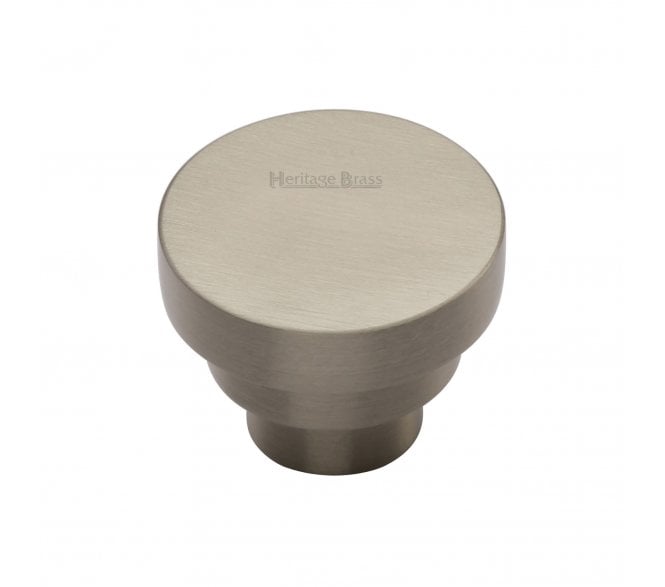 Heritage Brass C3624 Art Deco Round Cabinet Knobs - Satin Nickel