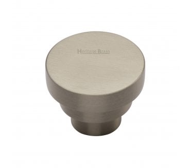 Heritage Brass C3624 Art Deco Round Cabinet Knobs - Satin Nickel