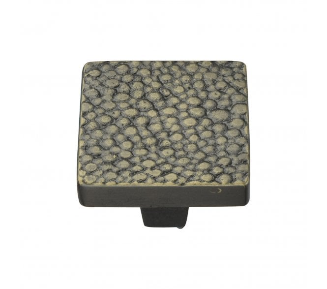 Heritage Brass C3653 Fossil Stingray Square Cabinet Knobs - Aged Brass