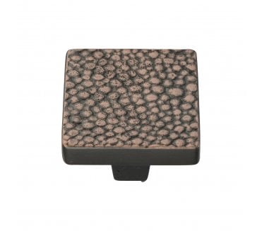 Heritage Brass C3653 Fossil Stingray Square Cabinet Knobs - Aged Copper