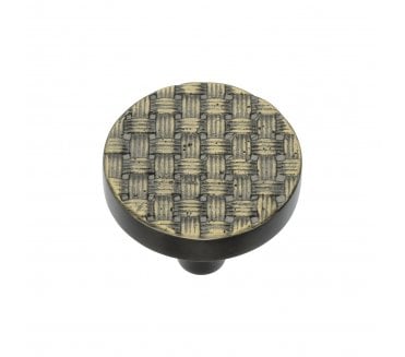 Heritage Brass C3675 Fossil Weave Cabinet Knobs - Aged Brass